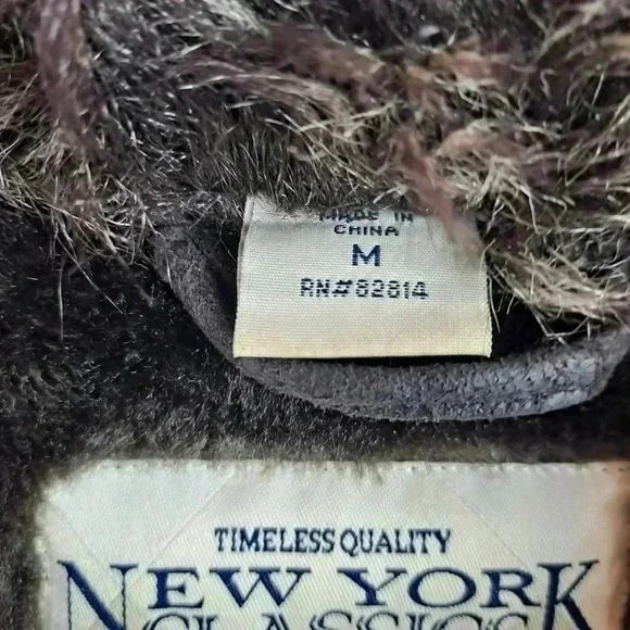 New York Classic Faux fur Jacket Size Medium - Picture 12 of 13
